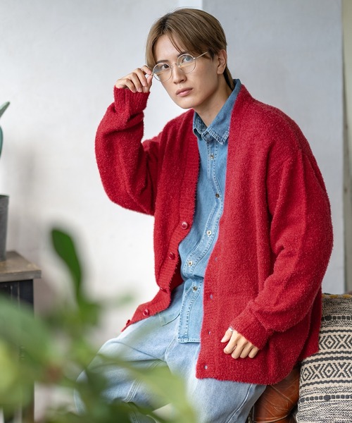 improves（インプローブス） カーディガン フェザーヤーン ニット