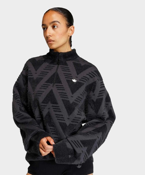 adidas（アディダス） tシャツ ニット ハーフジップ スウェットシャツ