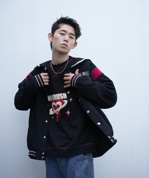 スタジャン HOOK -original- リバーシブルセーラーカラーブルゾン