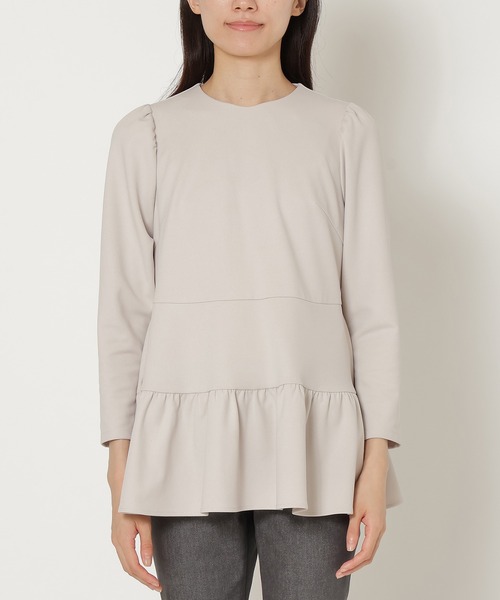 Rose Tiara（ローズティアラ） ブラウス シャツ 襟付きフリル切替