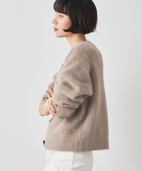 Whim Gazette（ウィム ガゼット） カーディガン ファーボタン