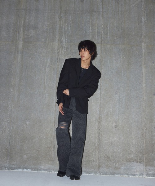 GRANCY パンツ 「GRANCY」Leopard Damage Flare Pants / レオパード