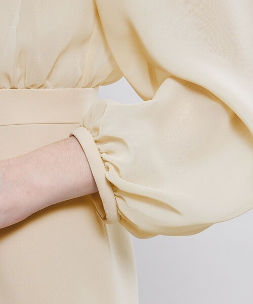 EPOCA（エポカ） ワンピース コンパクトダブルクロス シフォンコンビ