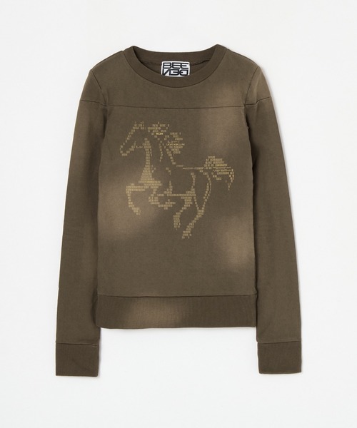 BEEDEN tシャツ HORSE PRINT USED LIKE TOPS レディース : ZOZOTOWN