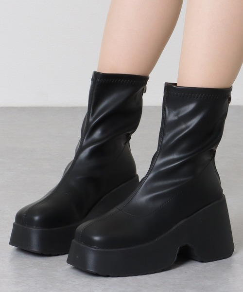 Lace Ladies（レースレディース） ブーツ レザー調 バックファスナー