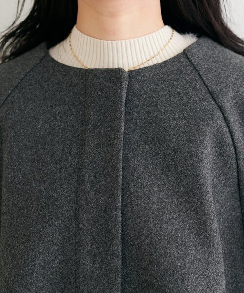 natural couture ノーカラーコート コート 「osono」2WAYノーカラー