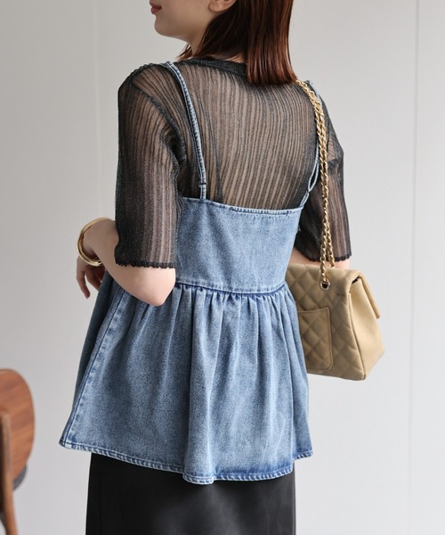 sakishimatokyo キャミソール 「選べるサイズ」デニムビスチェ