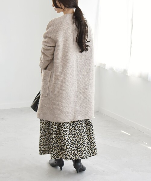 quaranciel ノーカラーコート コート quaranciel: ループヤーン ノー