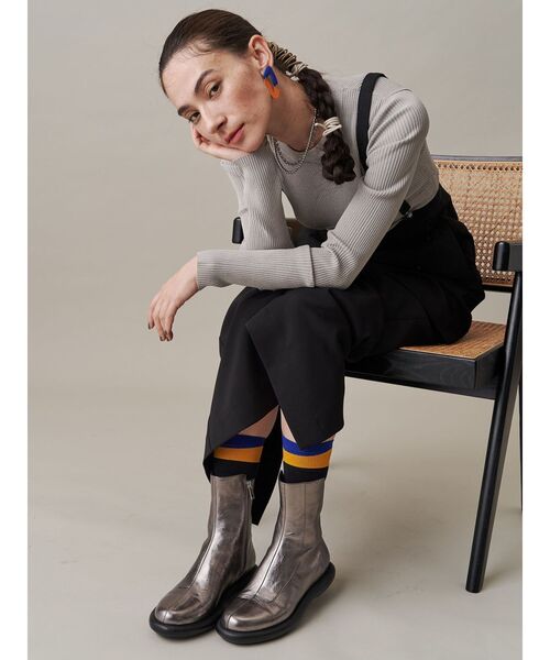 UN3D.（アンスリード） ブーツ ROUND LOW HEEL BOOTS / ラウンドロウ