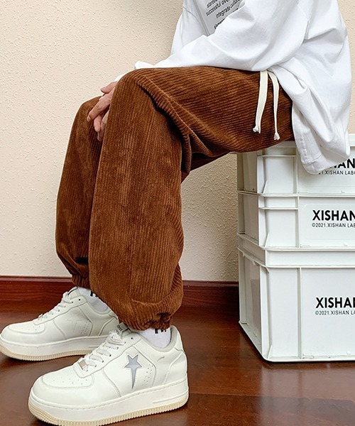 パンツ 無地コーデュロイジョガーパンツ(NEZ) メンズ レディース