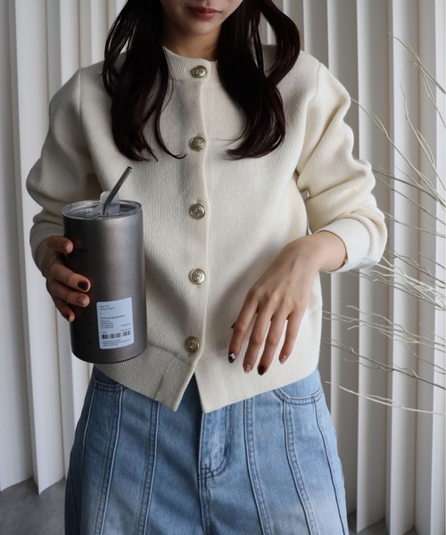 YENNA カーディガン ダブルフェイス金釦カーディガン / コーディガン