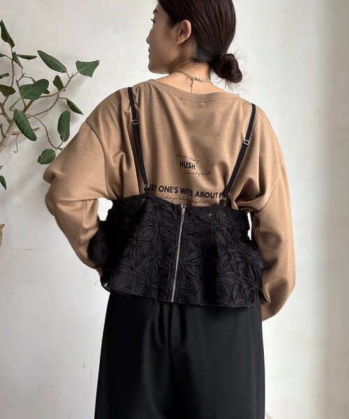 DouDou（ドゥドゥ） ブラウス シャツ 「WEB限定」チュールフラワー