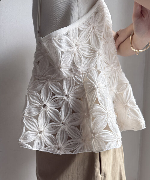 DouDou（ドゥドゥ） ブラウス シャツ 「WEB限定」チュールフラワー