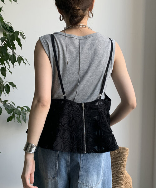 DouDou（ドゥドゥ） ブラウス シャツ 「WEB限定」チュールフラワー