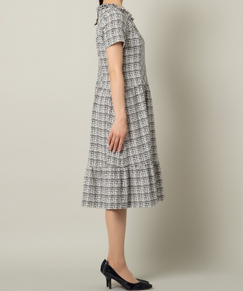 ローズティアラ ミックスツイードワンピース 3XL ローズティアラ