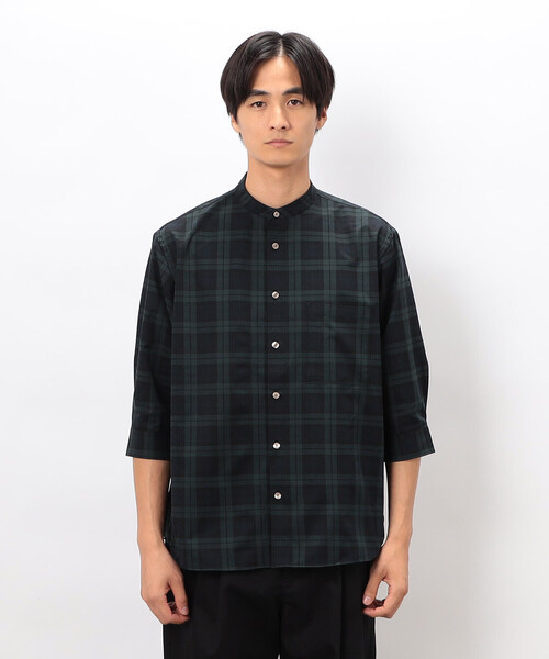 COMME CA ISM（コムサイズム） シャツ COOL DOTS ブラックウォッチ