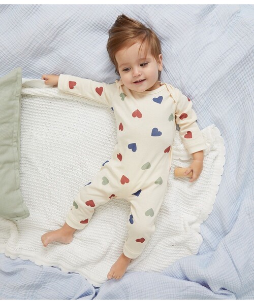 PETIT BATEAU（プチバトー） ベビー服 ロンパース スナップレス