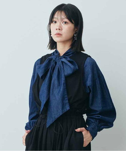 MEDE19F（メデジュウキュウ） ブラウス シャツ 前後2ウェイデニム