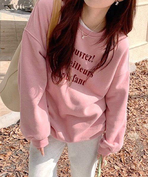 SHEENA（シーナ） トレーナー スウェット レタリングロゴスウェット