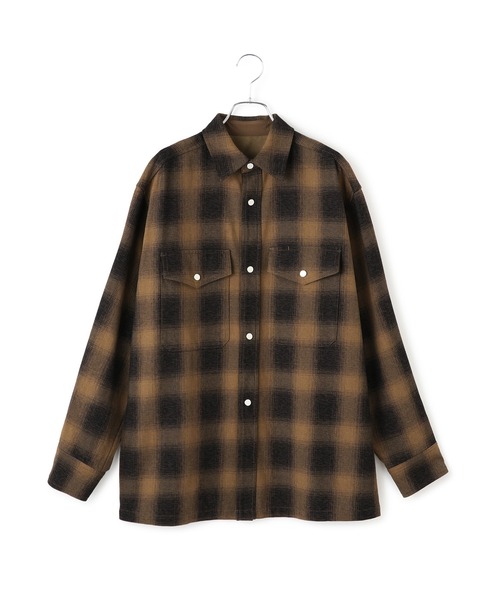 ADAM ET ROPE'（アダムエロペ） ブラウス シャツ オンブレチェック