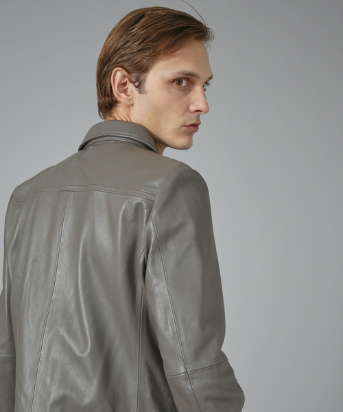 5351 POUR LES HOMMES 革ジャン ライダース ラムレザーシングル