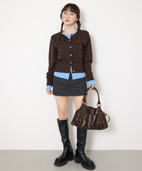 SLY（スライ） ブーツ 「美脚チートブーツ」SQUARE TOE KNEE BOOTS