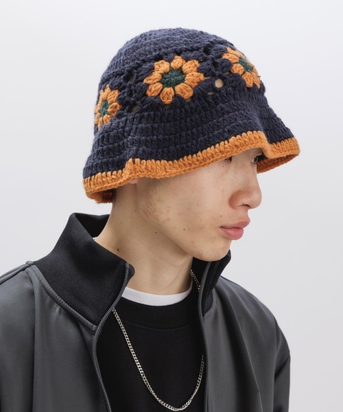 Theater code 帽子 ハット crochet hat/クロシェ編みハット メンズ