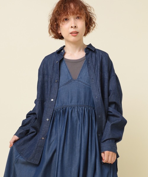 RNA-N（アールエヌエーエヌ） ブラウス シャツ B2855 インディゴ5oz
