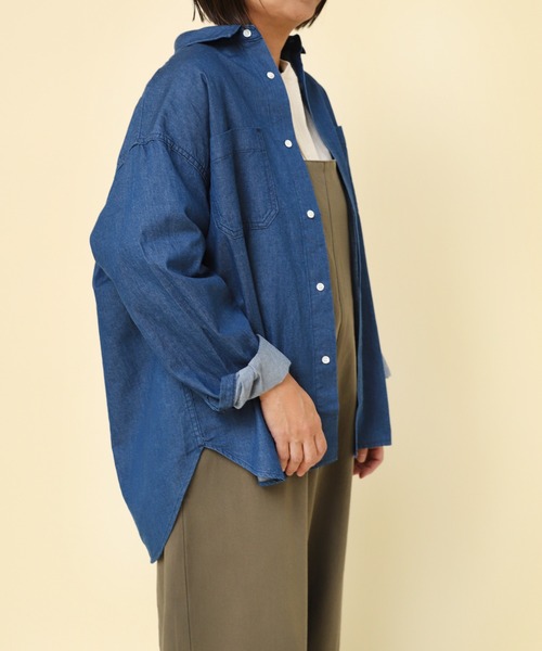 RNA-N（アールエヌエーエヌ） ブラウス シャツ B2855 インディゴ5oz