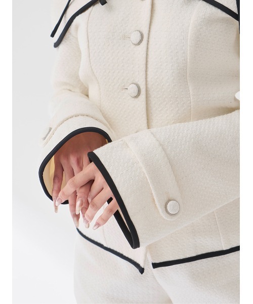 Darich（ダーリッチ） ボンディングツイードオフショルチュニック