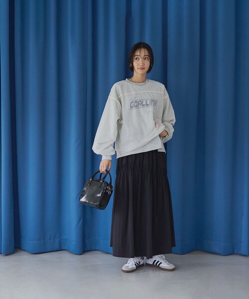 coen（コーエン） トレーナー スウェット チュールレイヤードロゴ