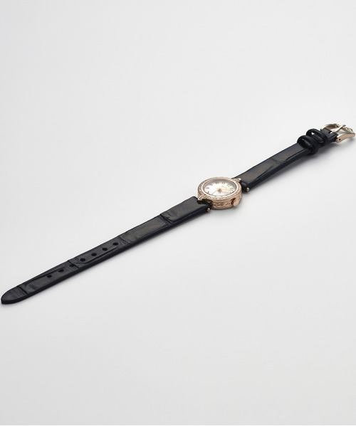 agete（アガット） 腕時計 ラウンドフェイス革ベルトウォッチ