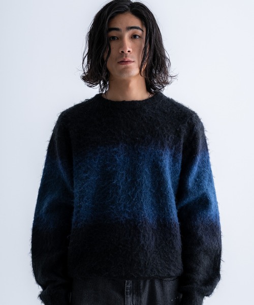 SINSS セーター ニット Wool blend gradation knit / ウールブレンド