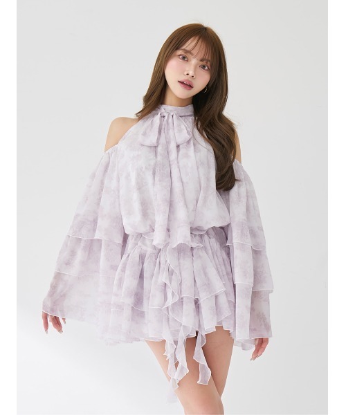 Darich（ダーリッチ） ワンピース トワルドジュイシフォンフリルミニ