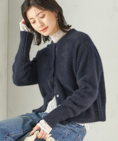 SHIPS（シップス） カーディガン 「手洗い可能」フォックス クルー