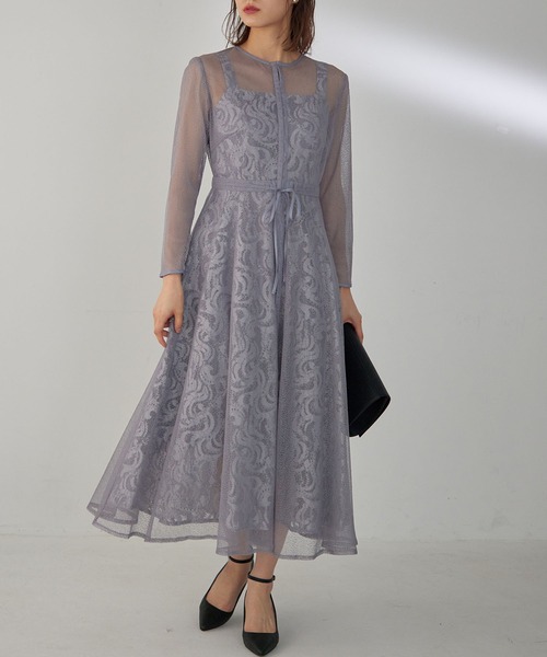 Dorry Doll（ドリードール） ドレス 幾何学チュールレースワンピース