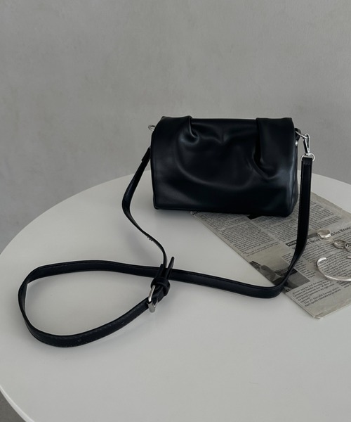 ショルダーバッグ バッグ 2WAY PUフラップバッグ レディース