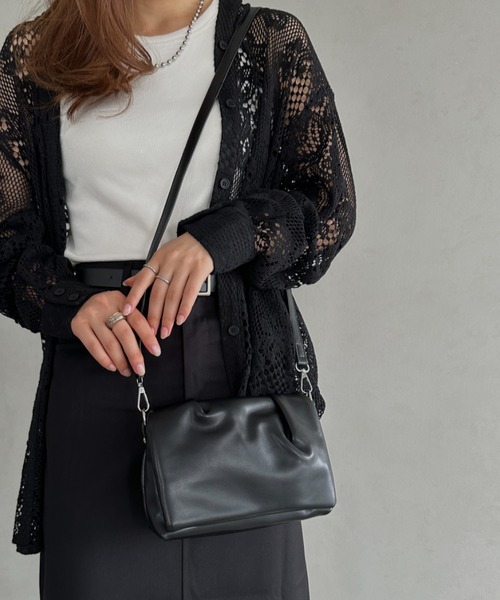 ショルダーバッグ バッグ 2WAY PUフラップバッグ レディース