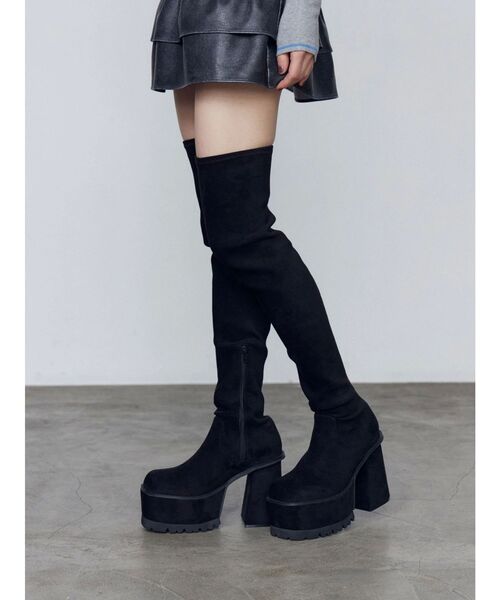 EMODA（エモダ） ブーツ スクエアフィットロングブーツ レディース