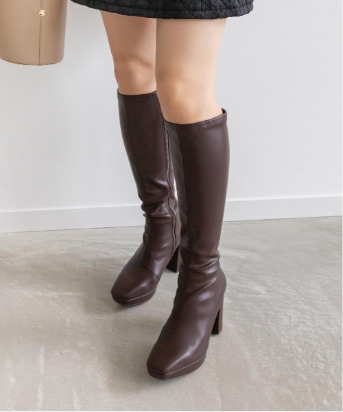 RANDA（ランダ） ブーツ 晴雨兼用 ボリュームソールロングブーツ