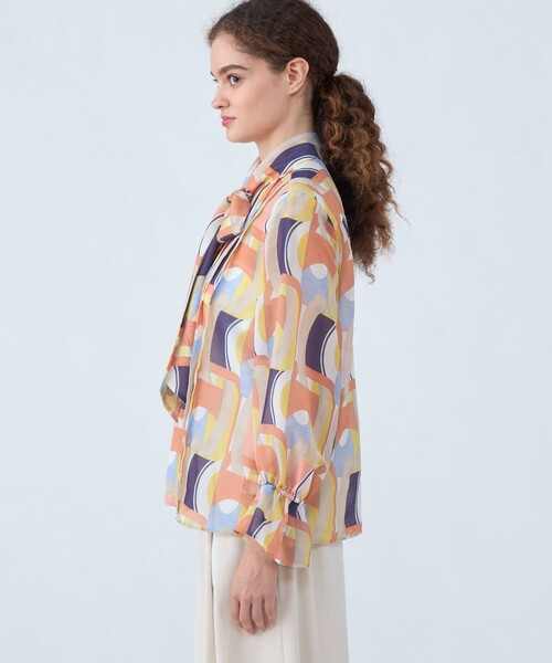 Ballsey（ボールジィ） ブラウス シャツ オプティカルプリント