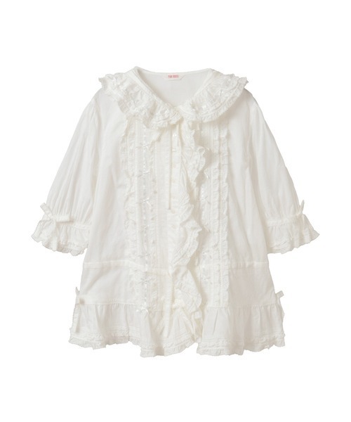 PINK HOUSE（ピンクハウス） ブラウス シャツ フード付きローン