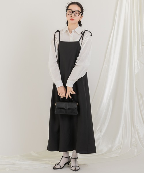 ワンピース ショルダー紐リボンロングワンピース : ZOZOTOWN Yahoo!店