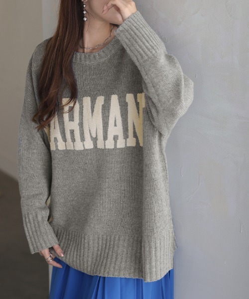 HUG.U（ハグユー） ニット セーター オーバーサイズロゴニット