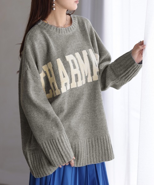 HUG.U（ハグユー） ニット セーター オーバーサイズロゴニット