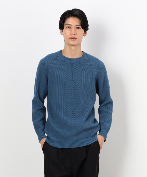 COMME CA ISM（コムサイズム） セーター ニット 片畦編み ラグラン
