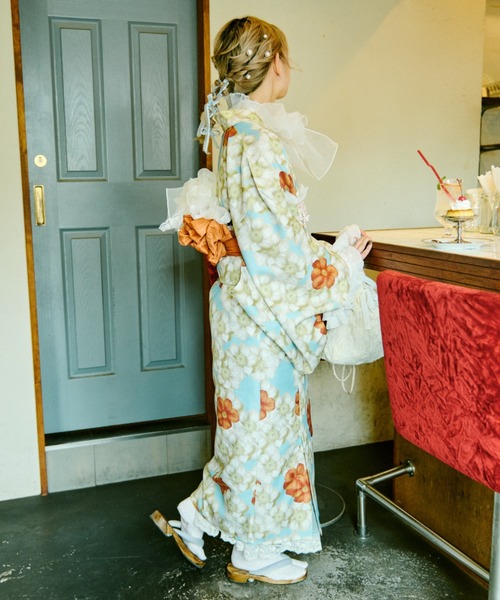 kutir（クティール） 浴衣 「クティールとレトロ」2WAY 浴衣セット