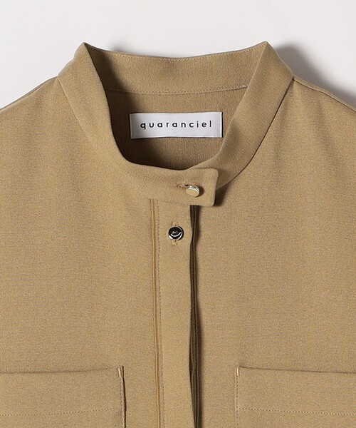 quaranciel シャツワンピース quaranciel:「洗濯機可能」ダブルクロス