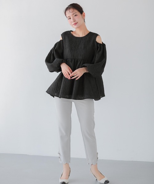 Fit more（フィットモア） オープンショルダーロングスリーブ