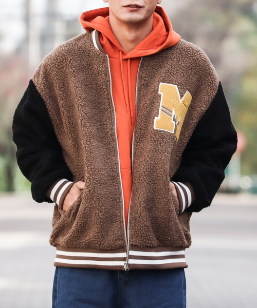 Bling Leads スタジャン /Bling leads/ボアスタジアムジャンパー